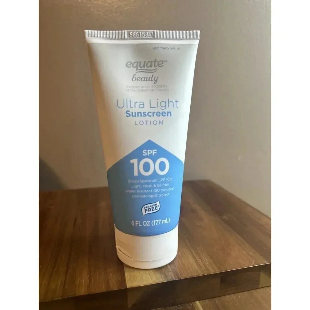 Equate Beauty .Ultra Light Sunscreen Lotion, SPF 100, 6 fl oz.‎ Exp:06/2026
